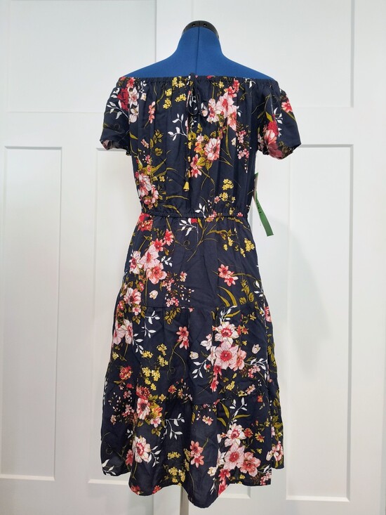 indigo Rose Dresses & Skirts - NWT Indigo Rose Navy Floral Off-Shoulder Summer Dress